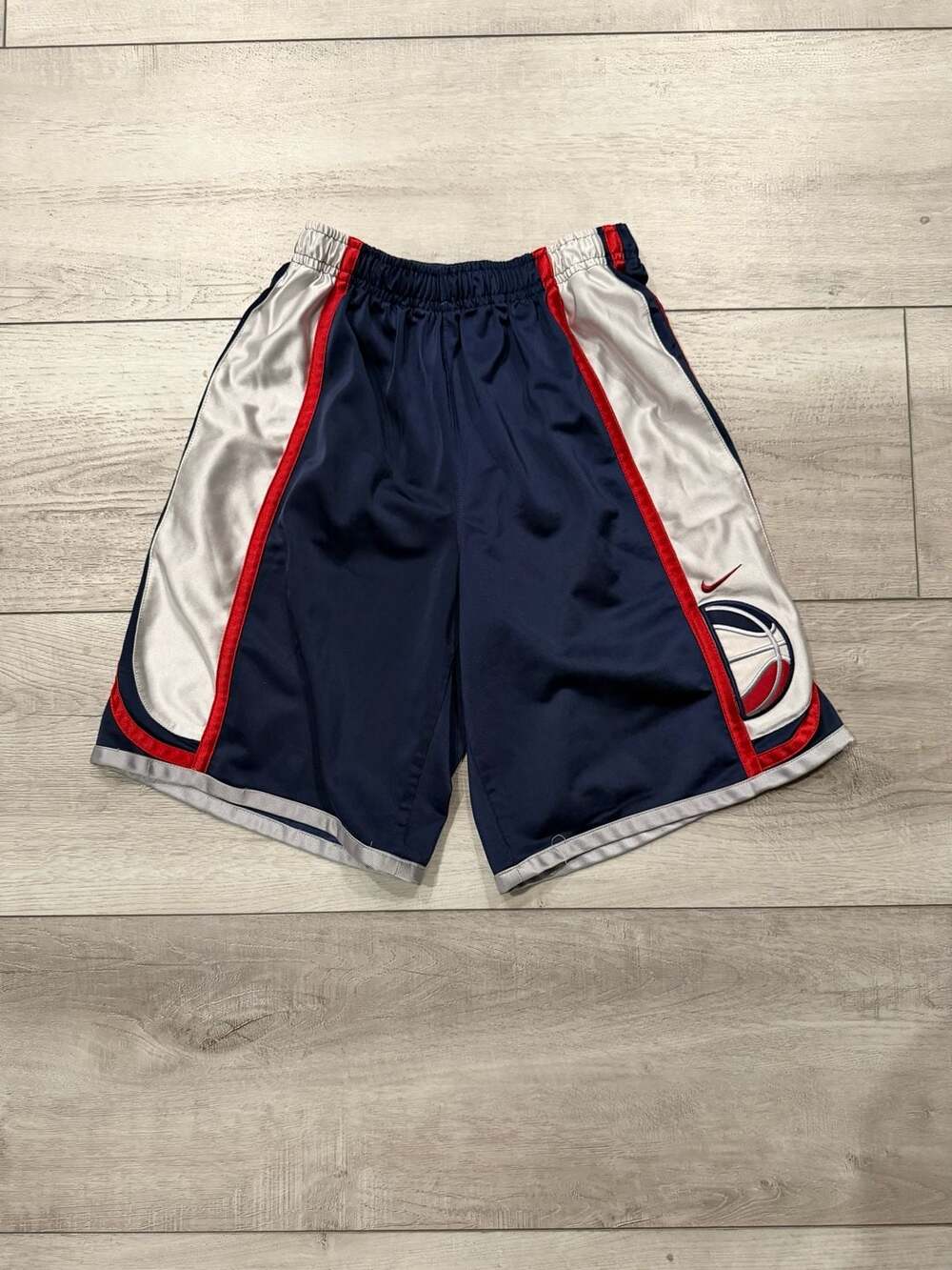 Y2K Nike Basketball Shorts Size M (10-12) Blue Red White Athletic